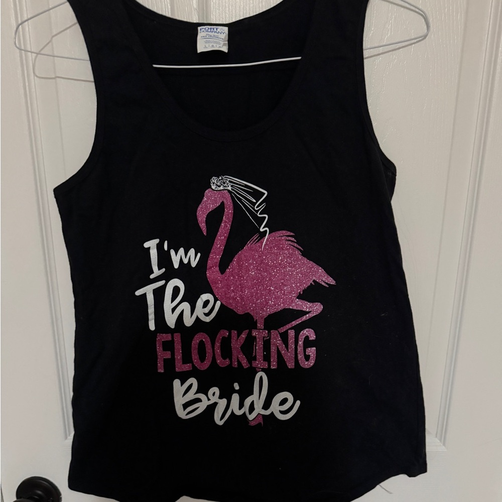 Bachelorette T shirt - flamingo theme